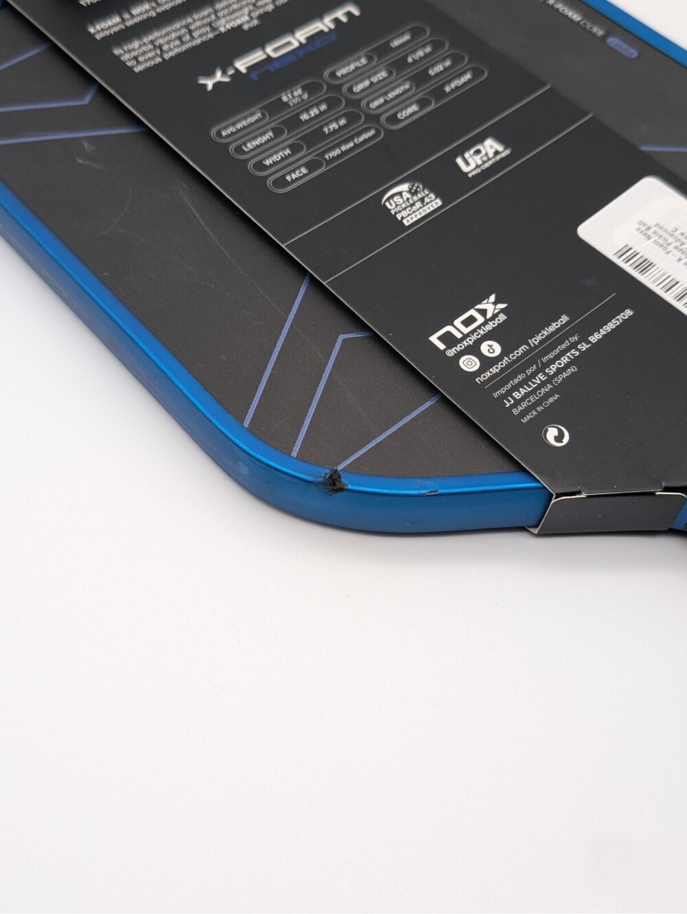 NOX NEXO Pickleball Paddle - T700 Raw Carbon - 14mm X-Foam Core - USAP Approved - Picture 3 of 4